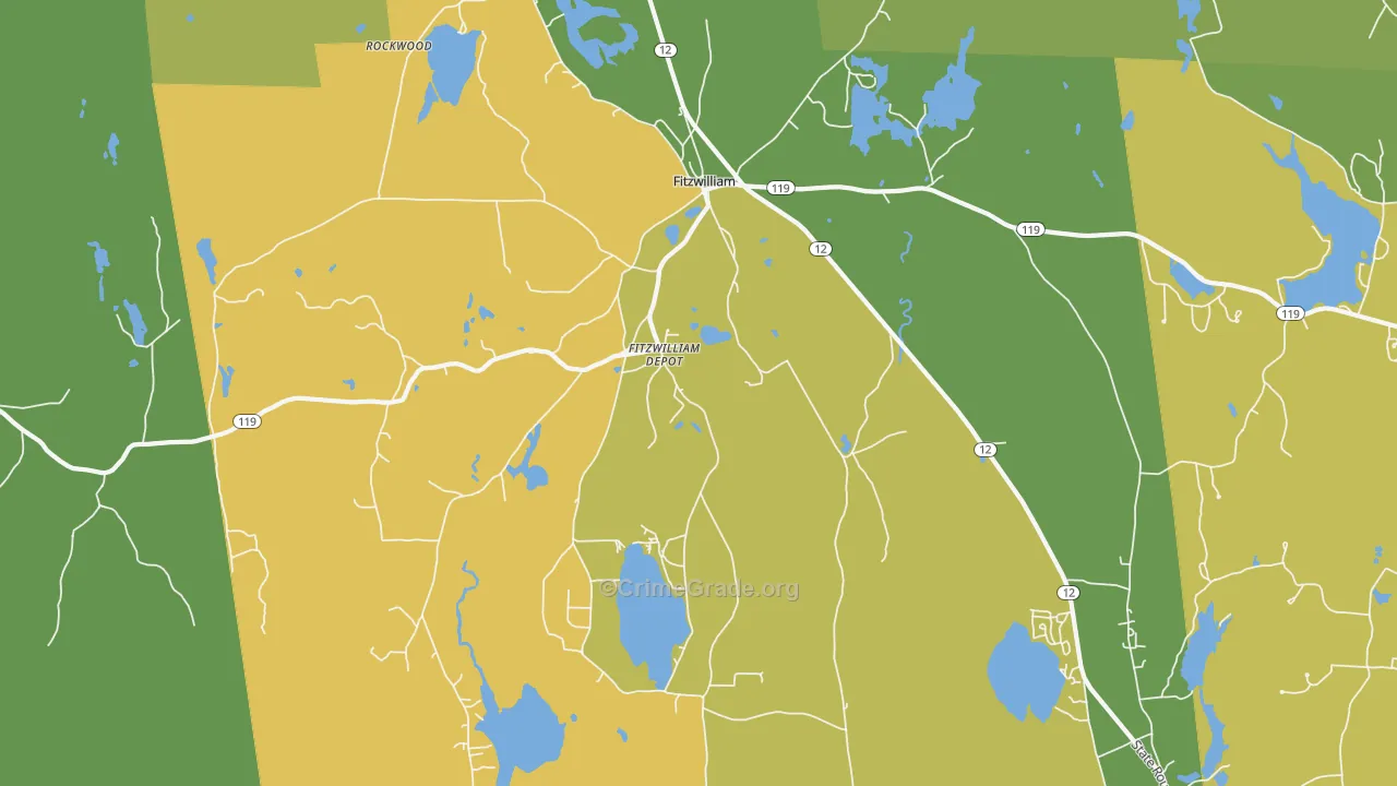 03447, NH Map of Drug-Related Crime Rates