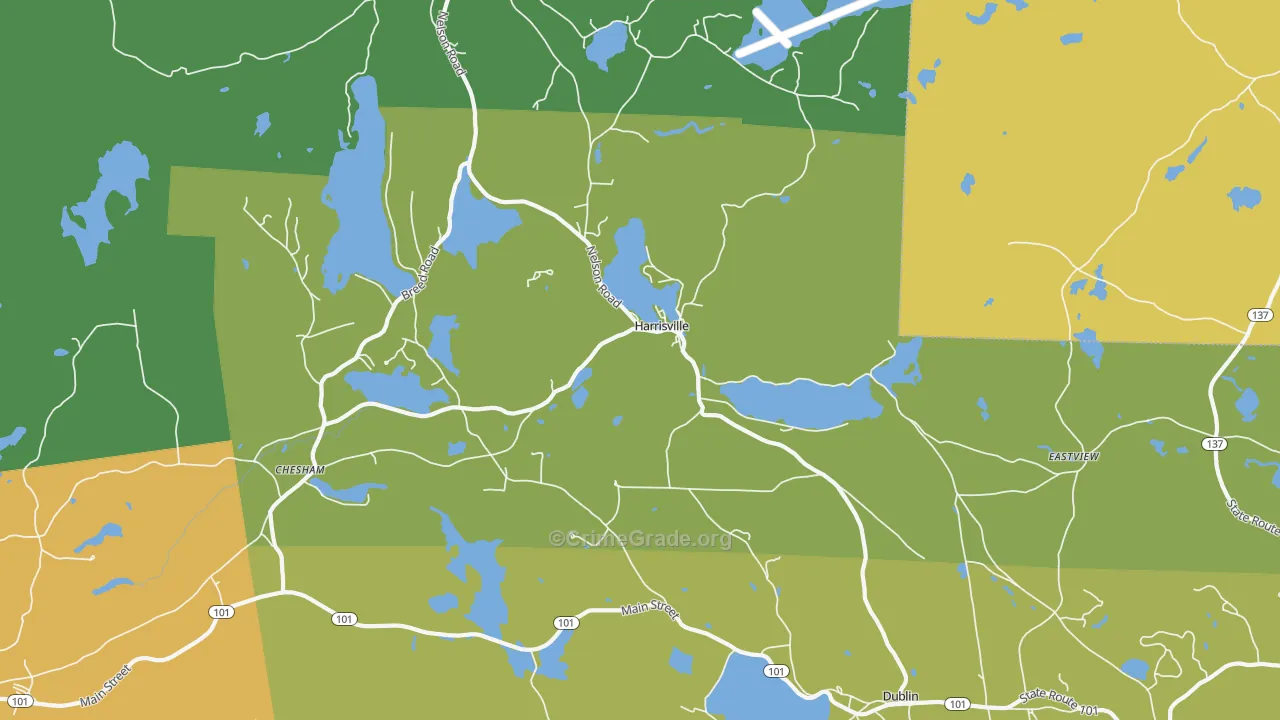 03450, NH Map of Drug-Related Crime Rates
