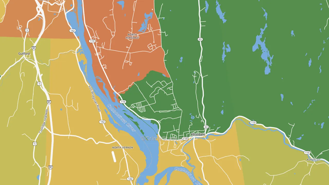 03451, NH Map of Drug-Related Crime Rates
