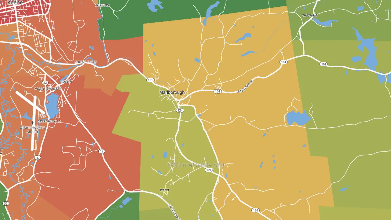 03455, NH Map of Drug-Related Crime Rates