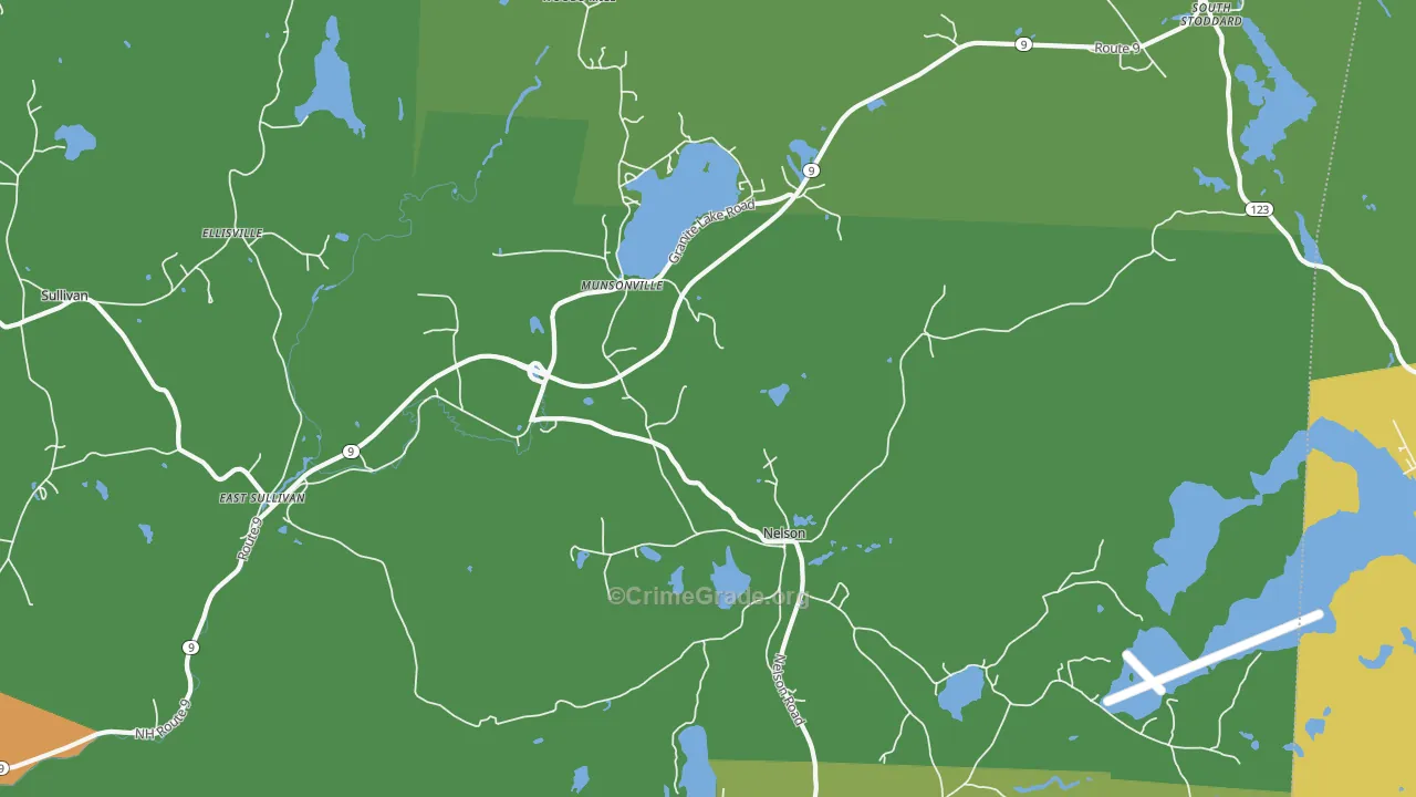 03457, NH Map of Drug-Related Crime Rates