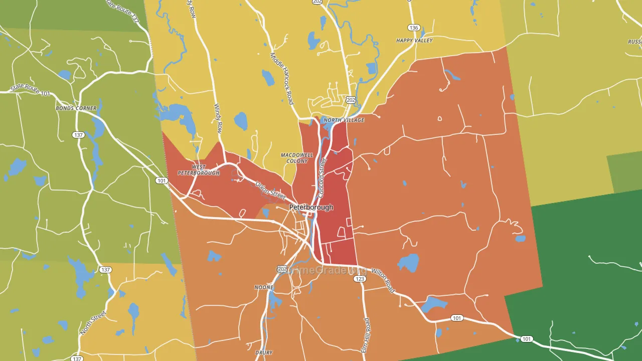 03458, NH Map of Drug-Related Crime Rates
