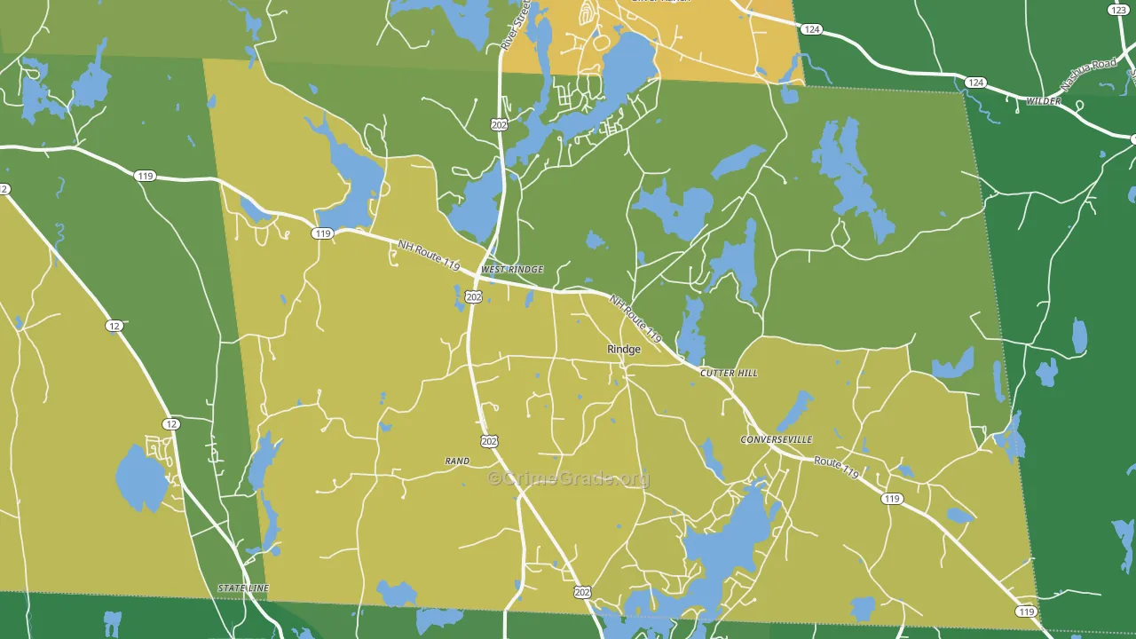03461, NH Map of Drug-Related Crime Rates