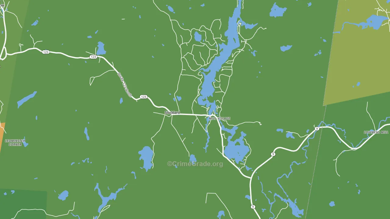 03464, NH Map of Drug-Related Crime Rates