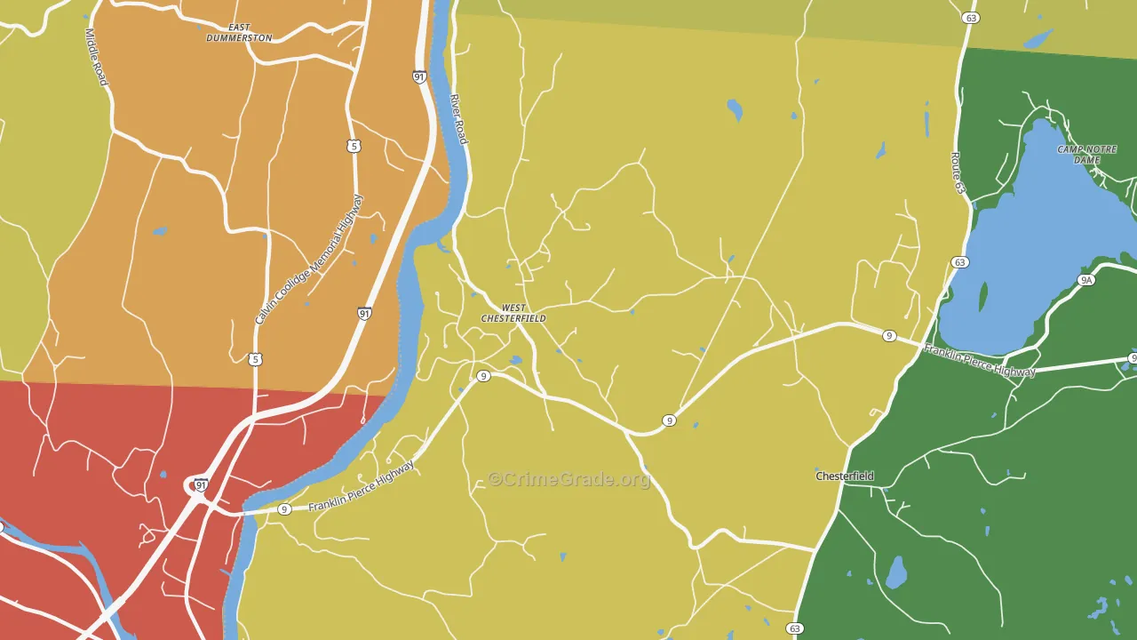 03466, NH Map of Drug-Related Crime Rates