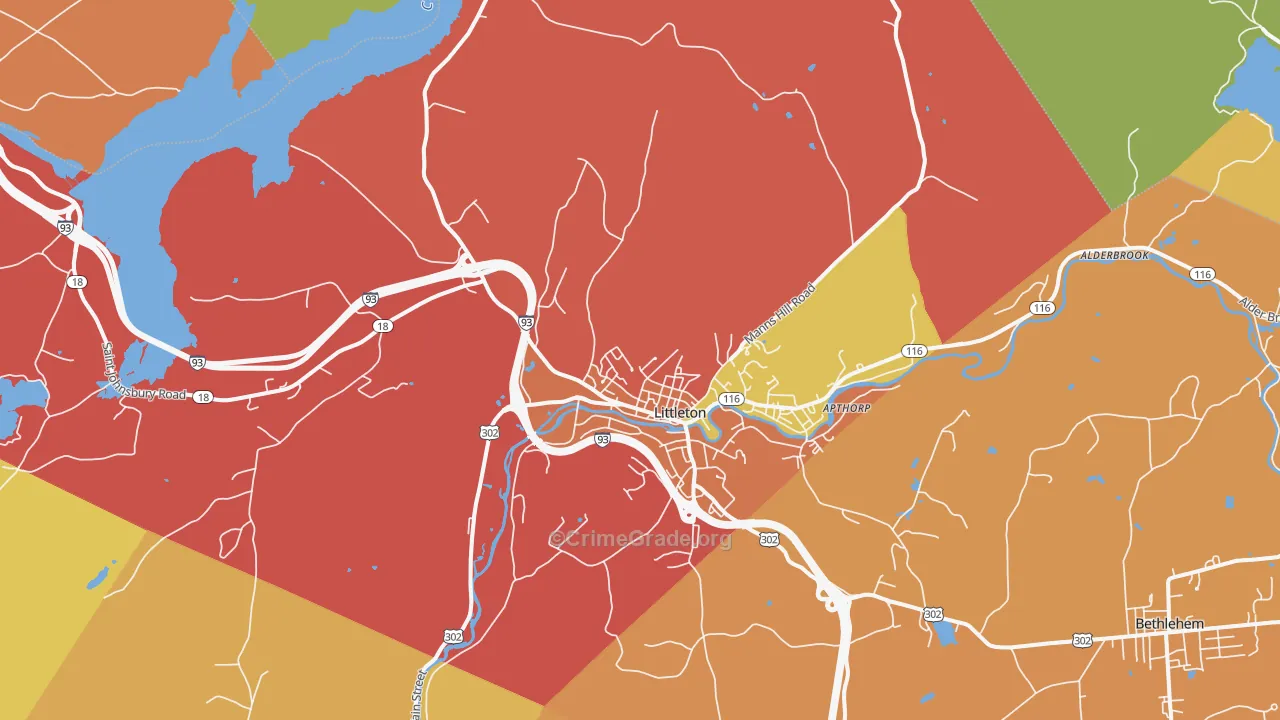 03561, NH Map of Drug-Related Crime Rates