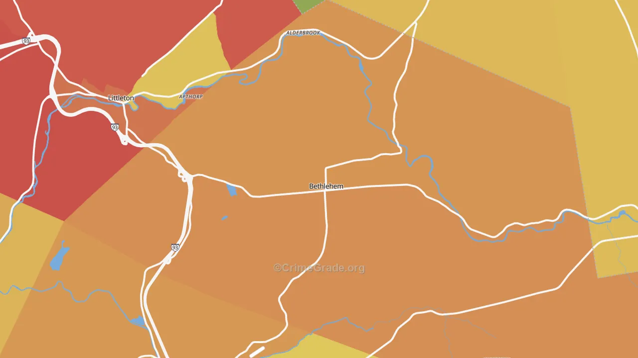 03574, NH Map of Drug-Related Crime Rates