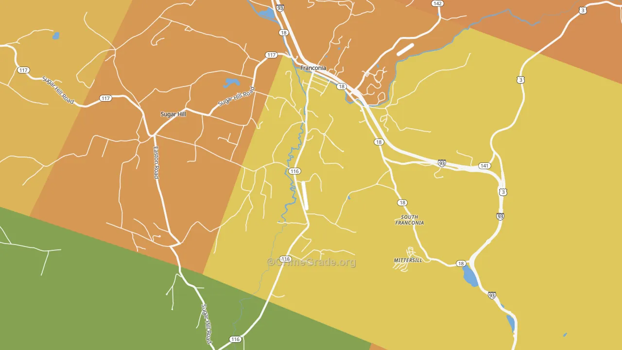 03580, NH Map of Drug-Related Crime Rates