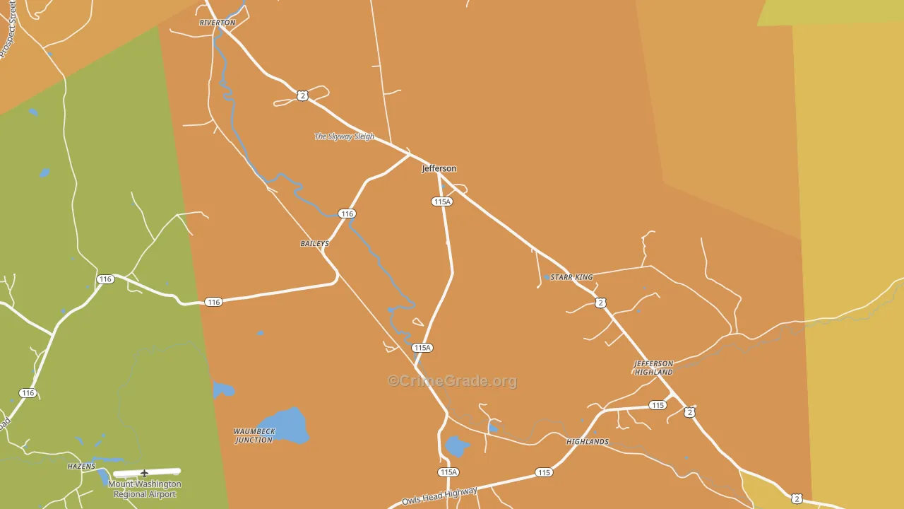 03583, NH Map of Drug-Related Crime Rates