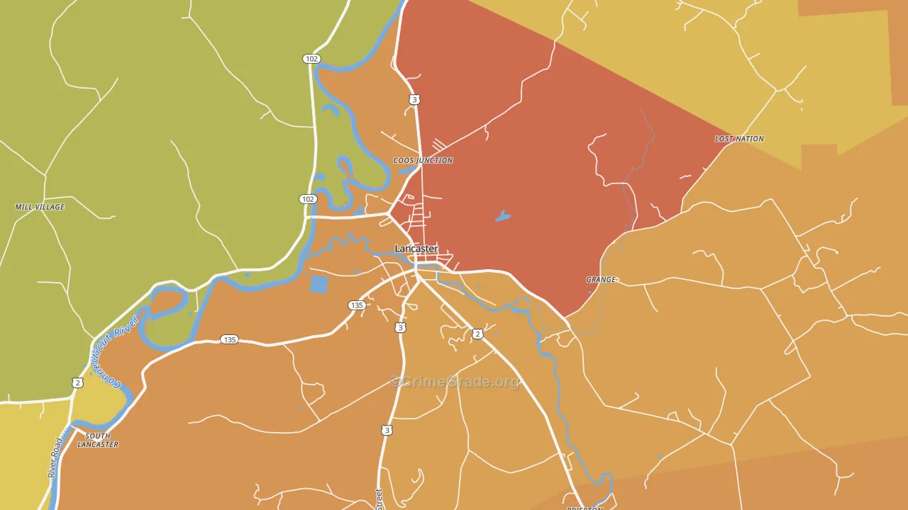 03584, NH Map of Drug-Related Crime Rates