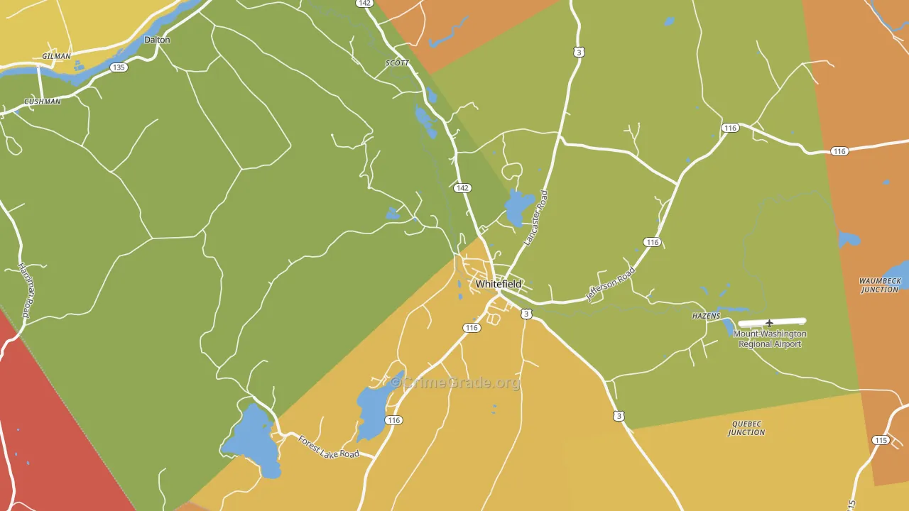 03598, NH Map of Drug-Related Crime Rates