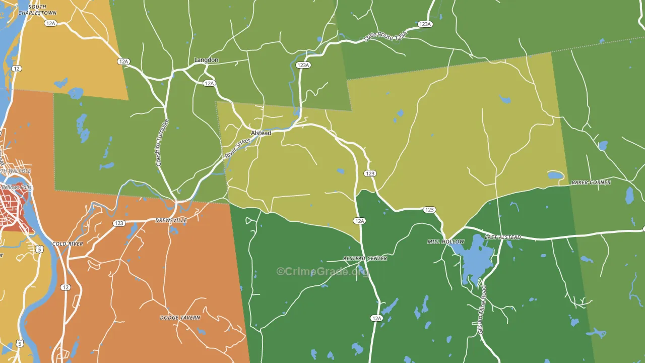 03602, NH Map of Drug-Related Crime Rates