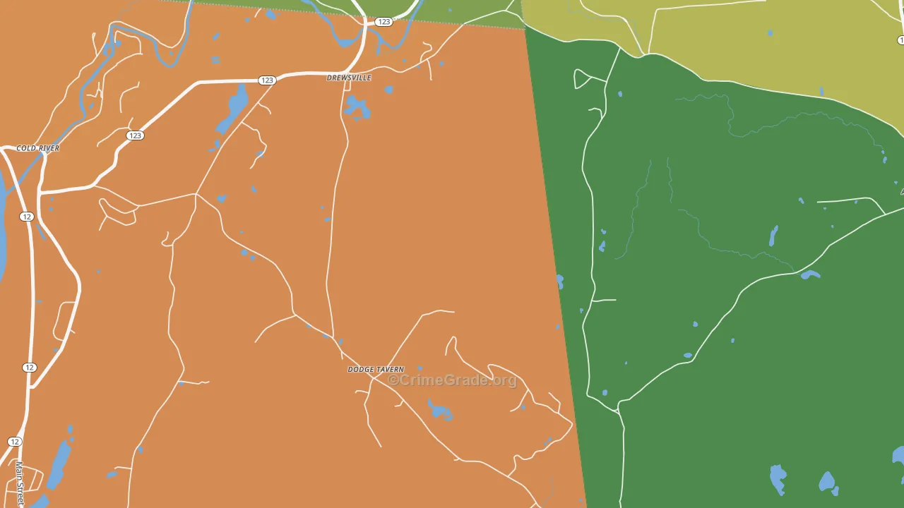 03604, NH Map of Drug-Related Crime Rates