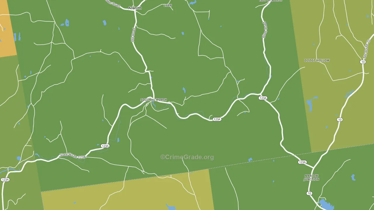 03607, NH Map of Drug-Related Crime Rates