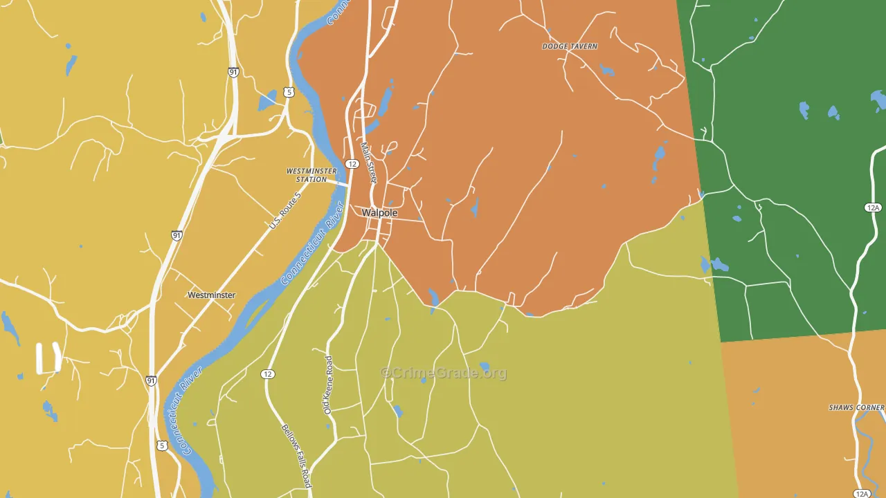 03608, NH Map of Drug-Related Crime Rates