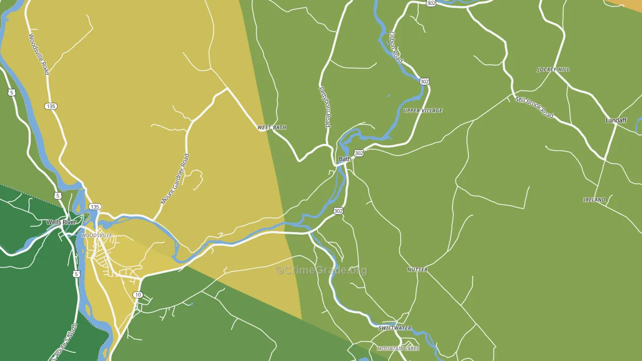 03740, NH Map of Drug-Related Crime Rates