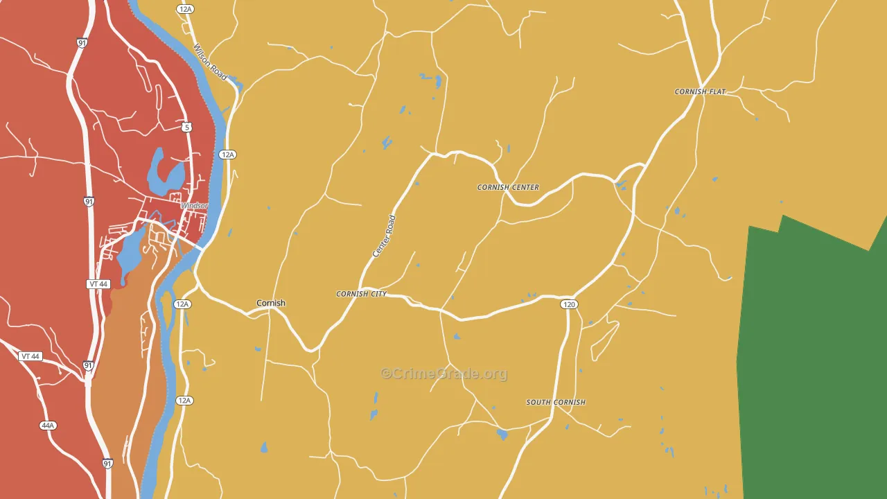 03745, NH Map of Drug-Related Crime Rates