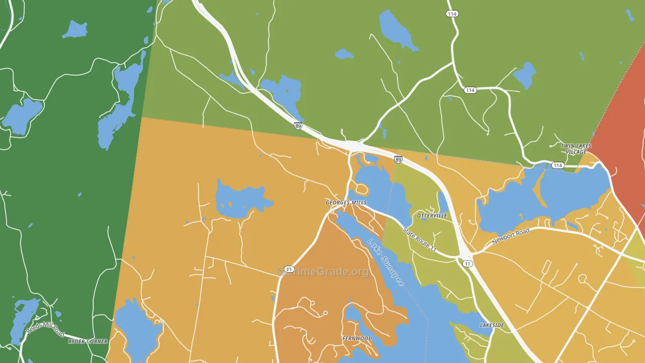03751, NH Map of Drug-Related Crime Rates