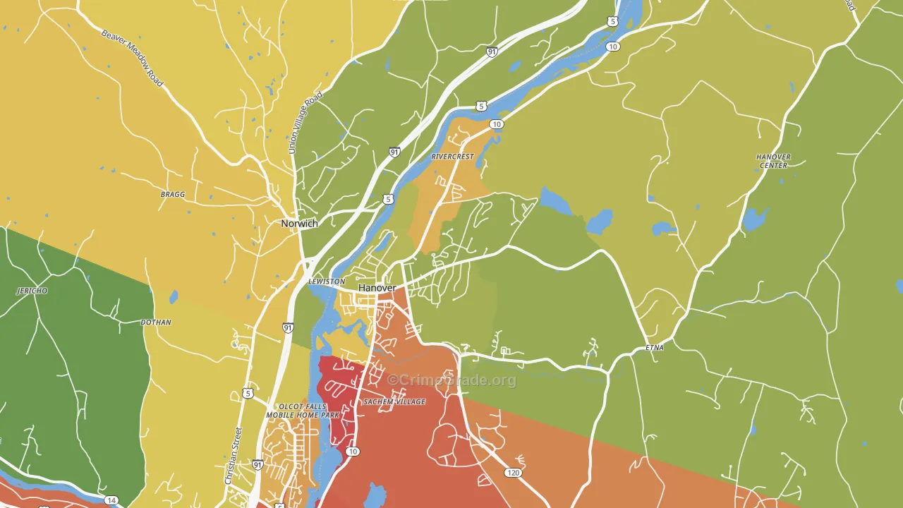 03755, NH Map of Drug-Related Crime Rates