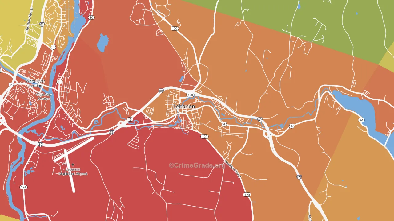 03766, NH Map of Drug-Related Crime Rates