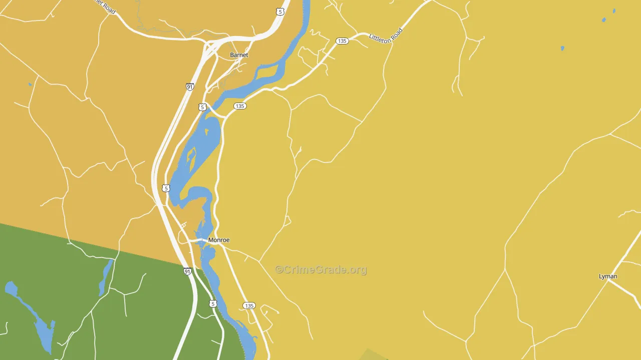 03771, NH Map of Drug-Related Crime Rates