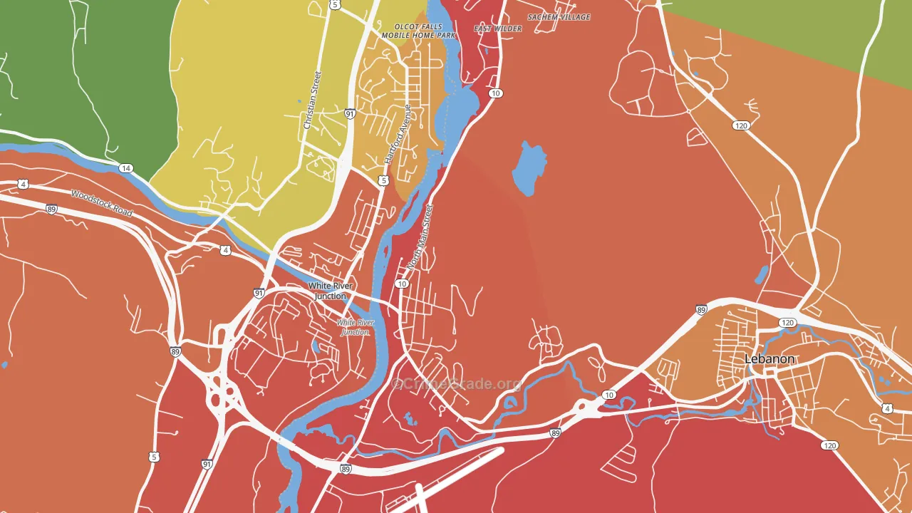 03784, NH Map of Drug-Related Crime Rates