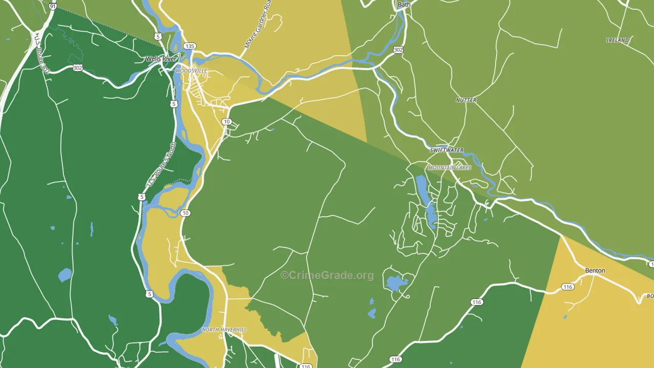 03785, NH Map of Drug-Related Crime Rates
