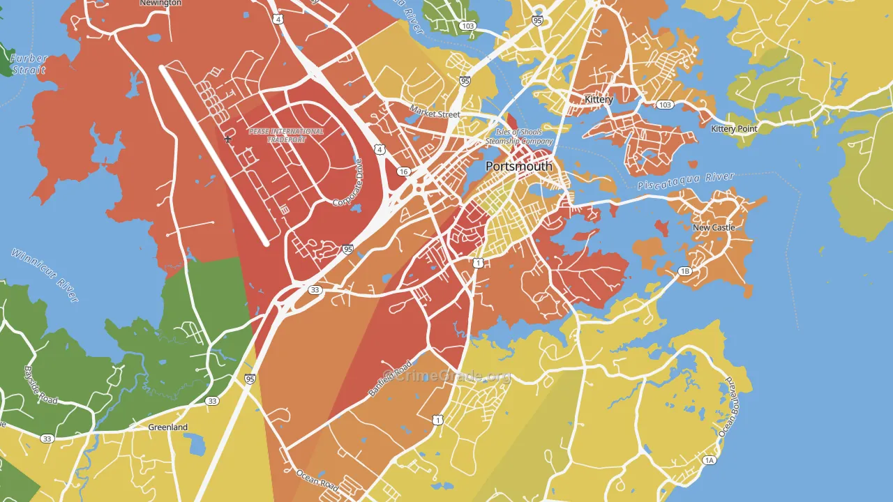03801, NH Map of Drug-Related Crime Rates
