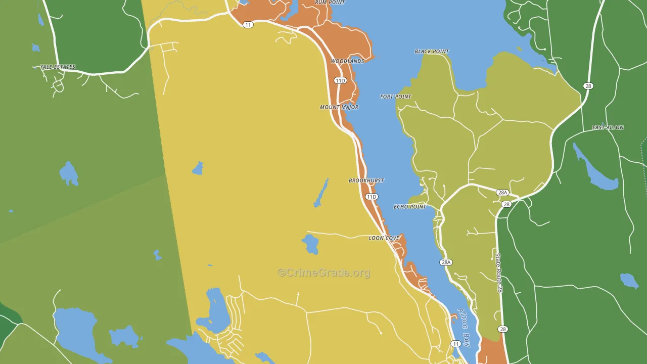03810, NH Map of Drug-Related Crime Rates