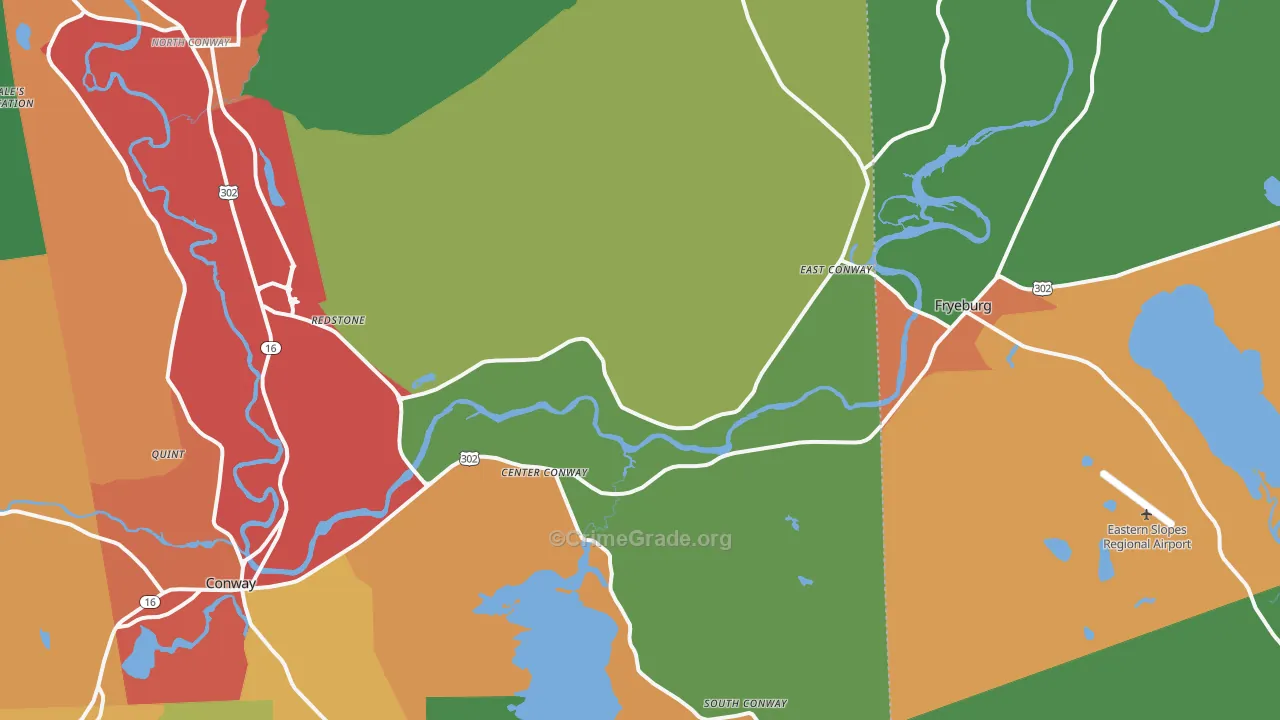 03813, NH Map of Drug-Related Crime Rates