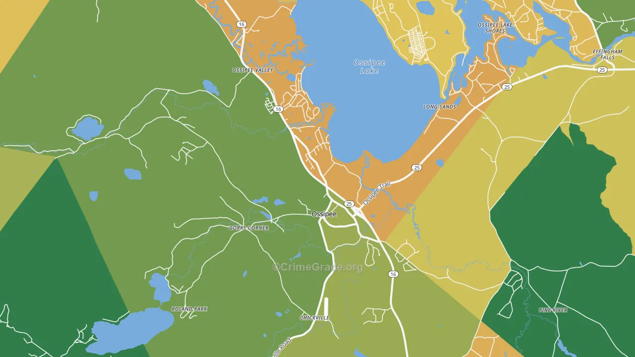 03814, NH Map of Drug-Related Crime Rates