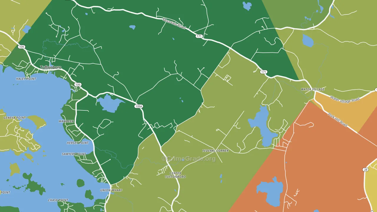 03816, NH Map of Drug-Related Crime Rates