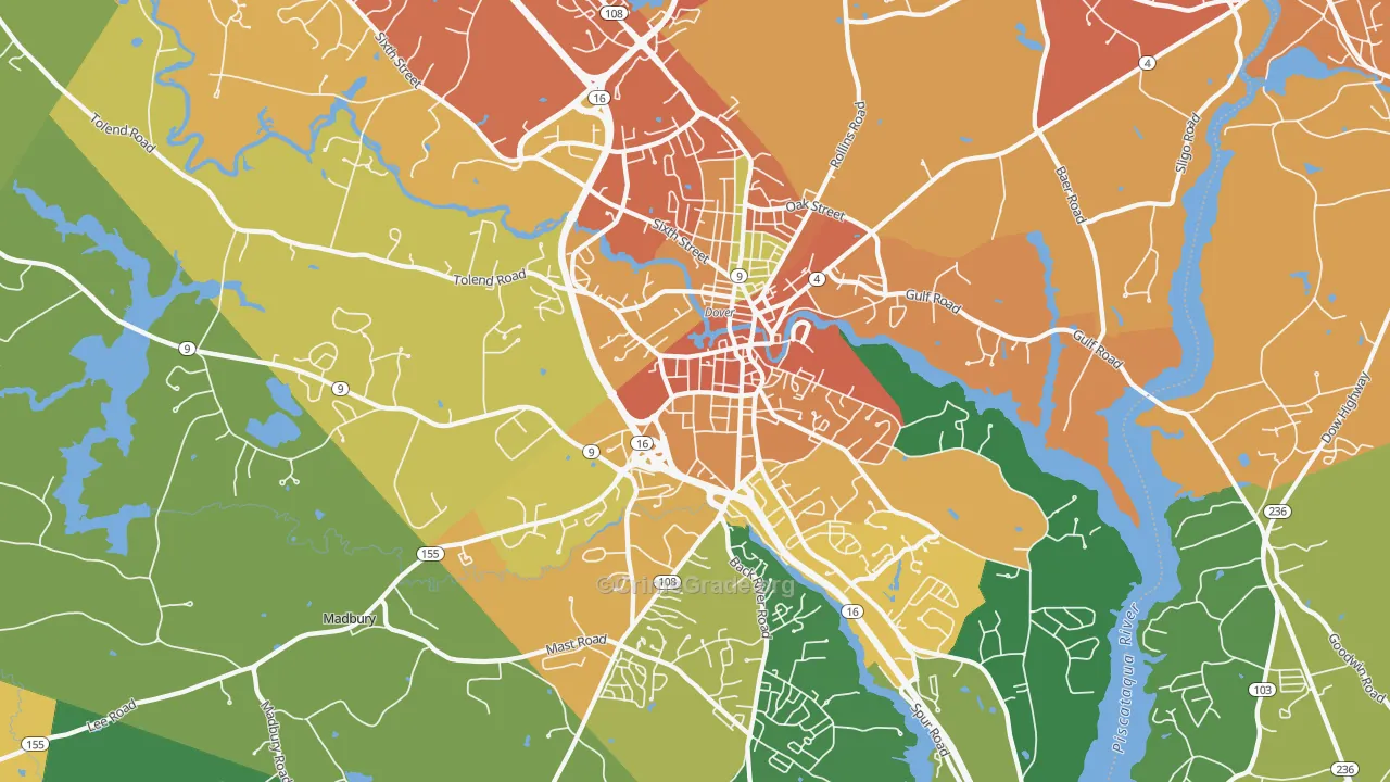 03820, NH Map of Drug-Related Crime Rates