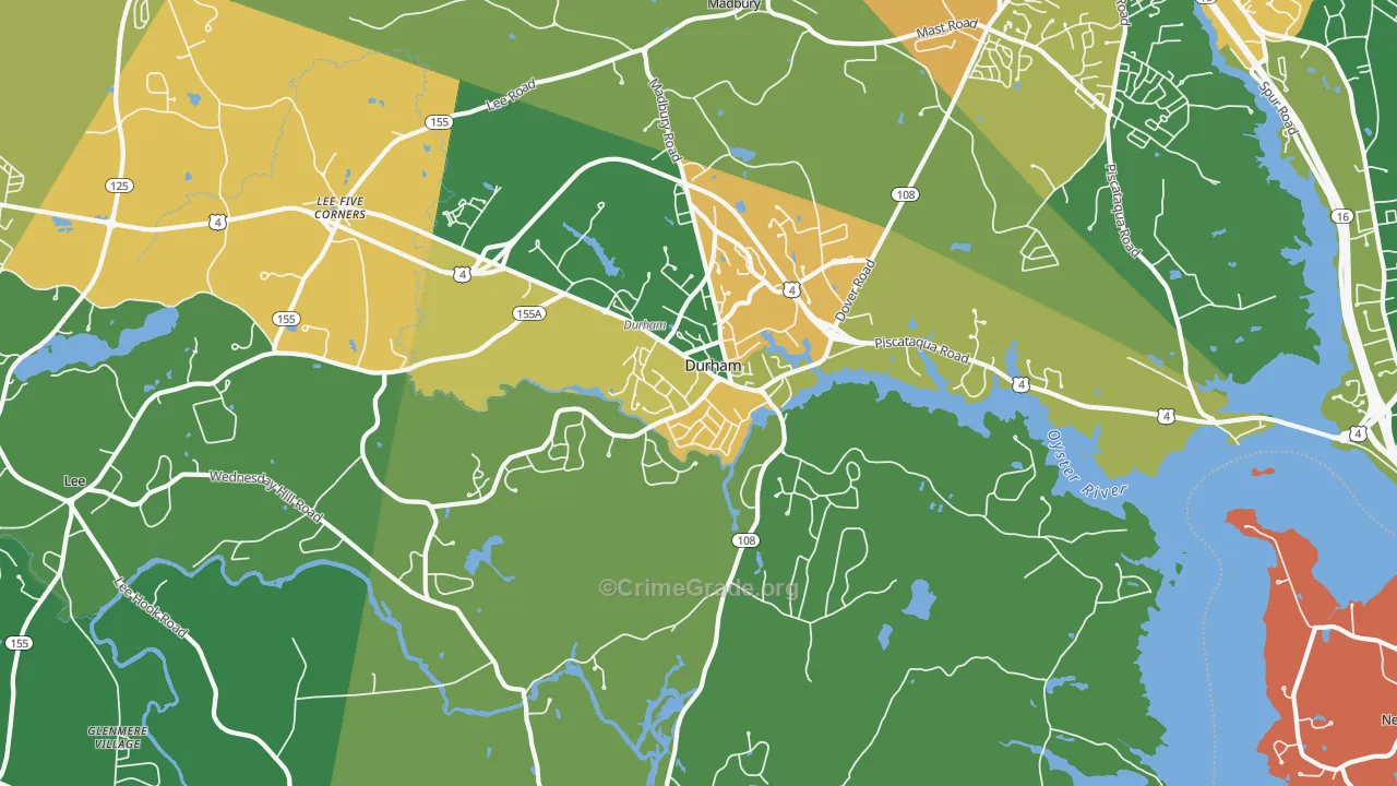 03824, NH Map of Drug-Related Crime Rates