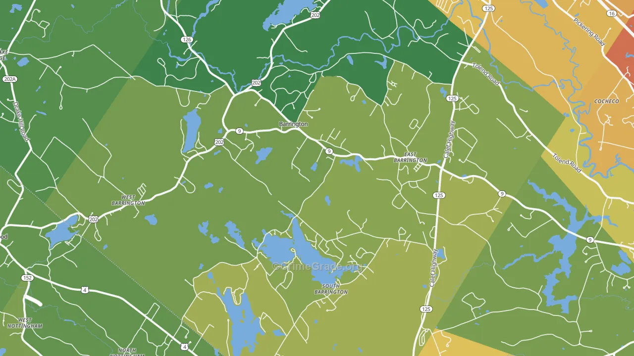 03825, NH Map of Drug-Related Crime Rates