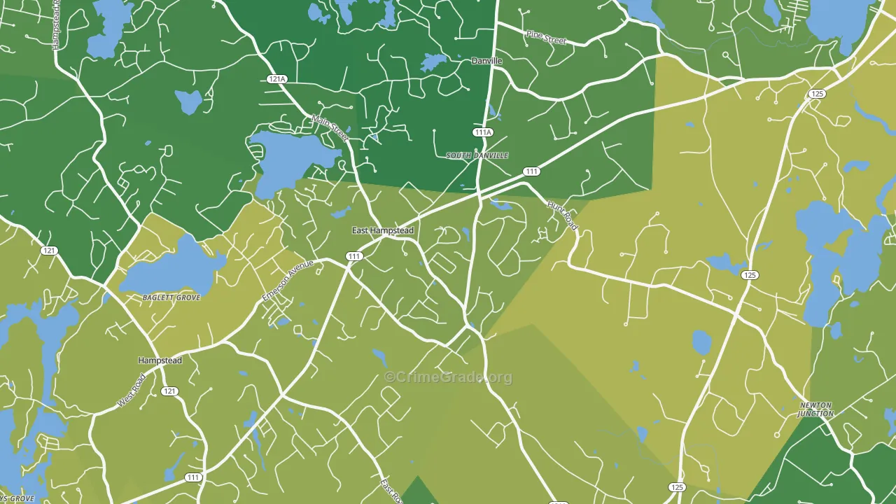 03826, NH Map of Drug-Related Crime Rates