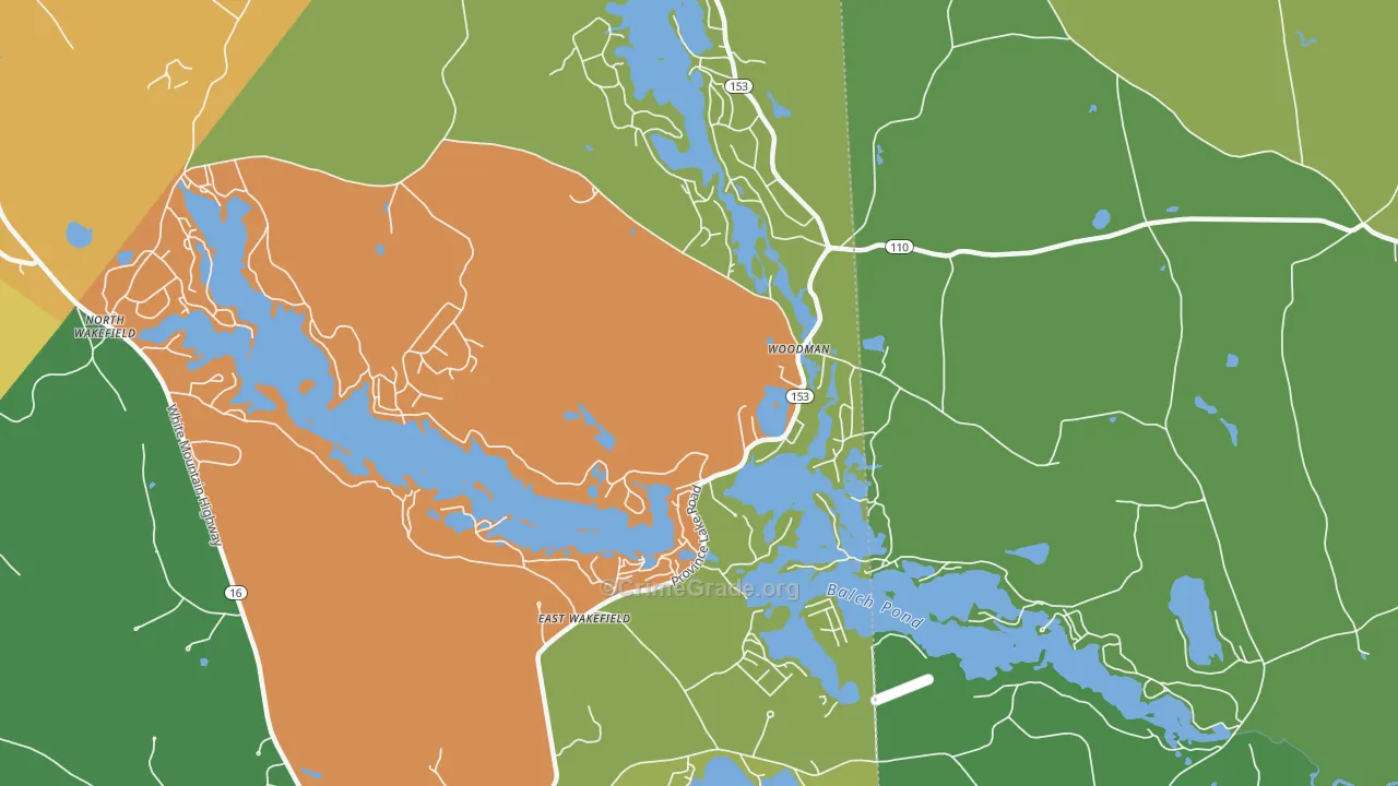 03830, NH Map of Drug-Related Crime Rates