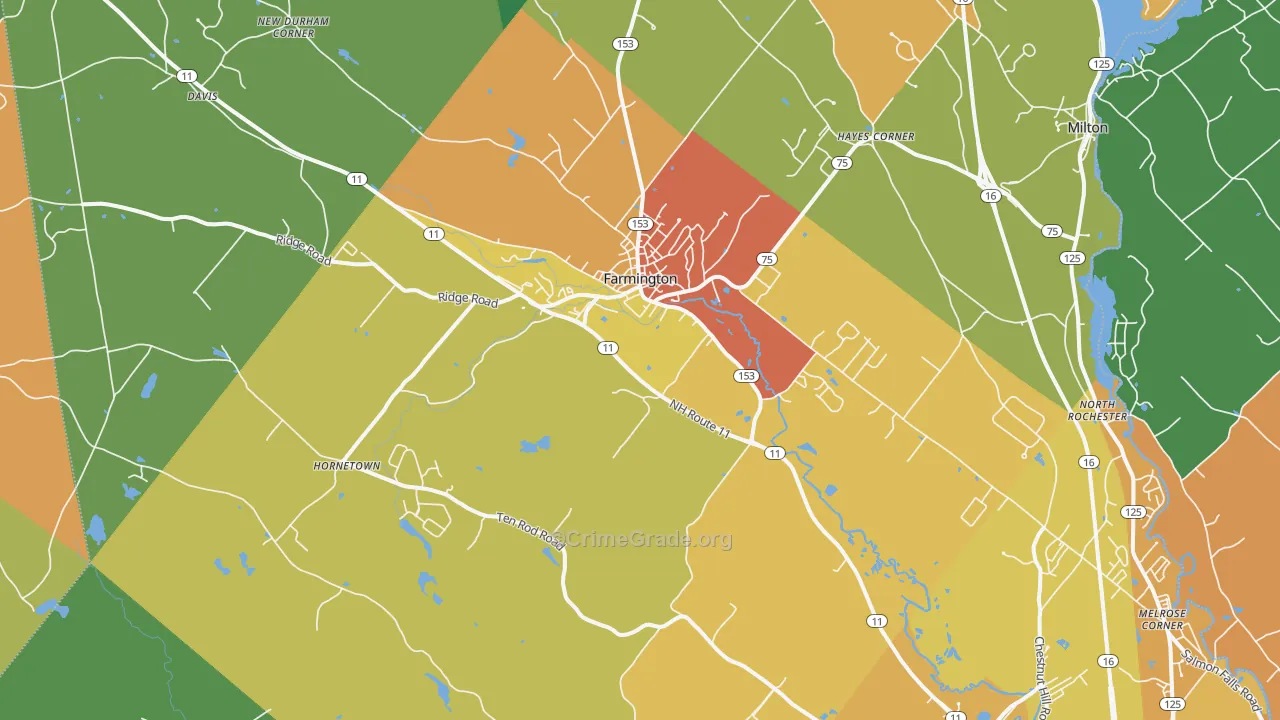 03835, NH Map of Drug-Related Crime Rates