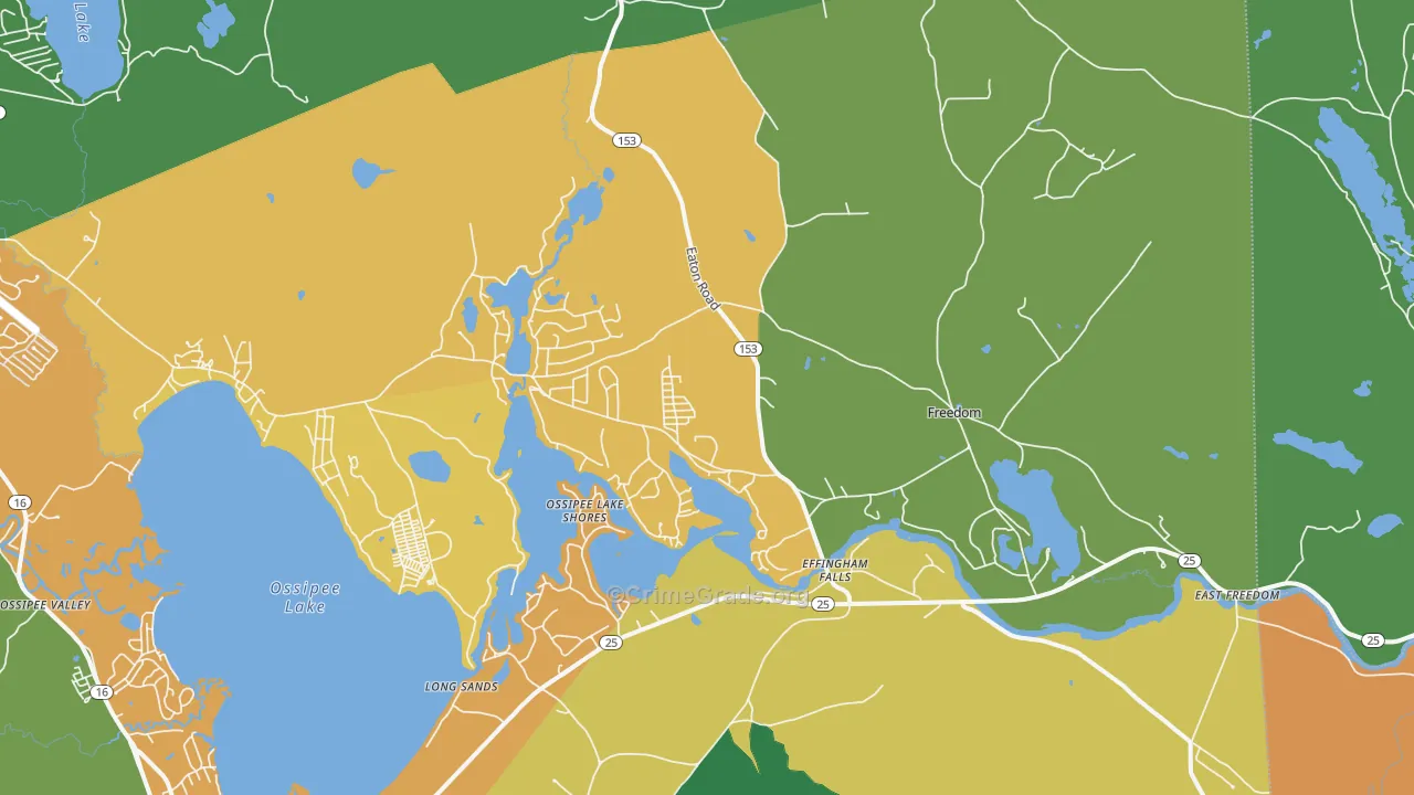 03836, NH Map of Drug-Related Crime Rates