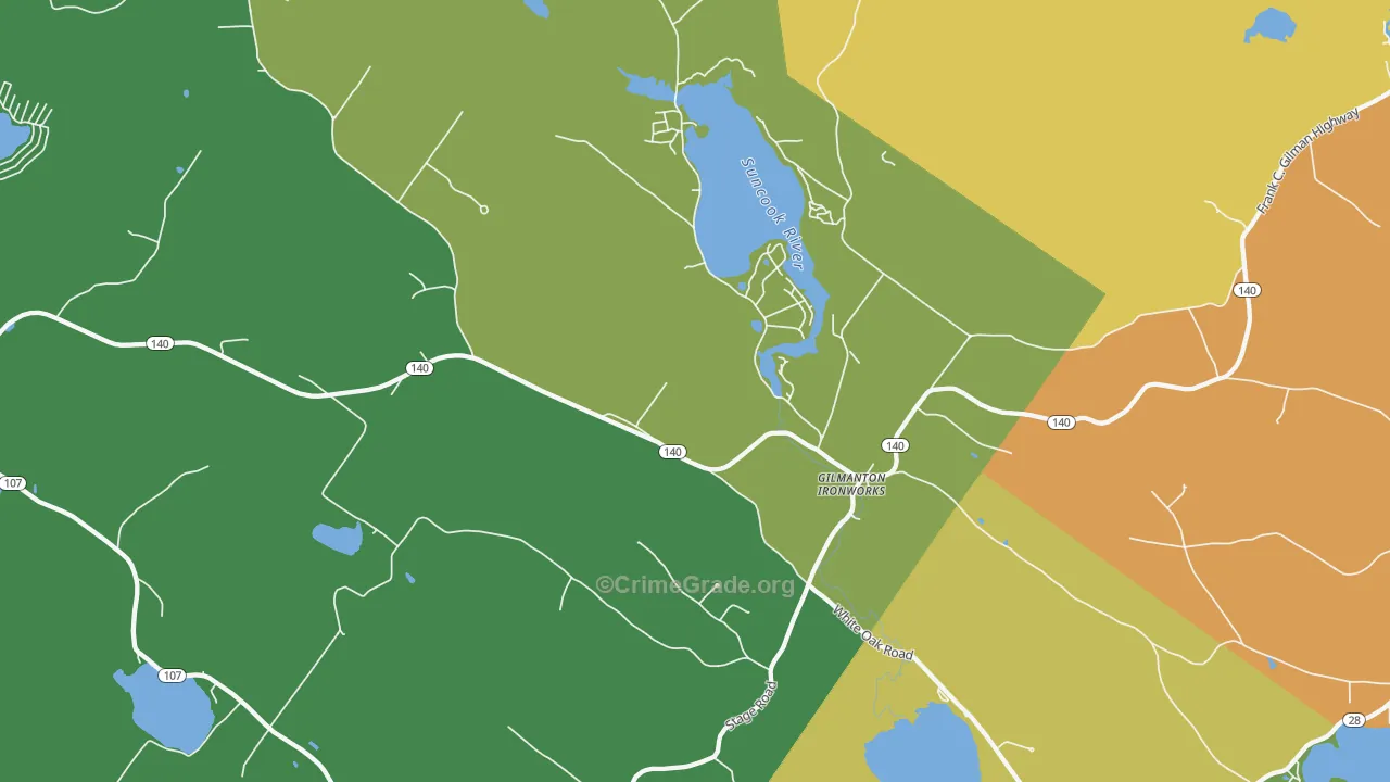 03837, NH Map of Drug-Related Crime Rates