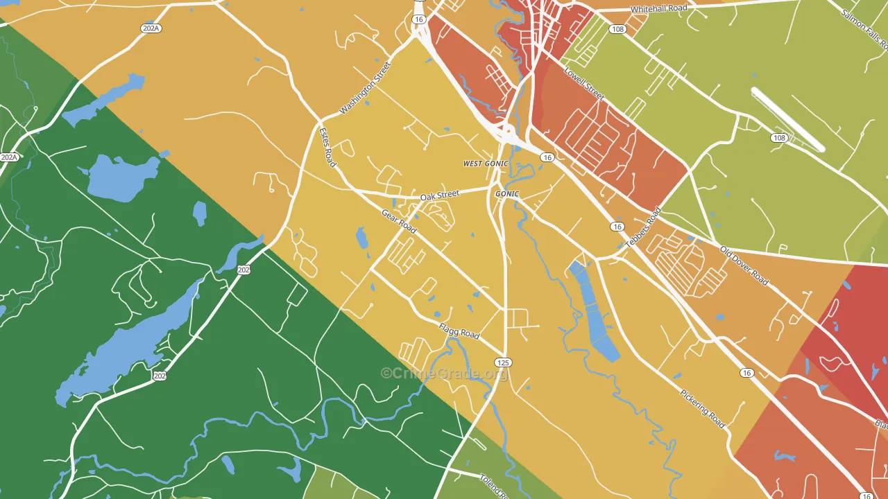 03839, NH Map of Drug-Related Crime Rates