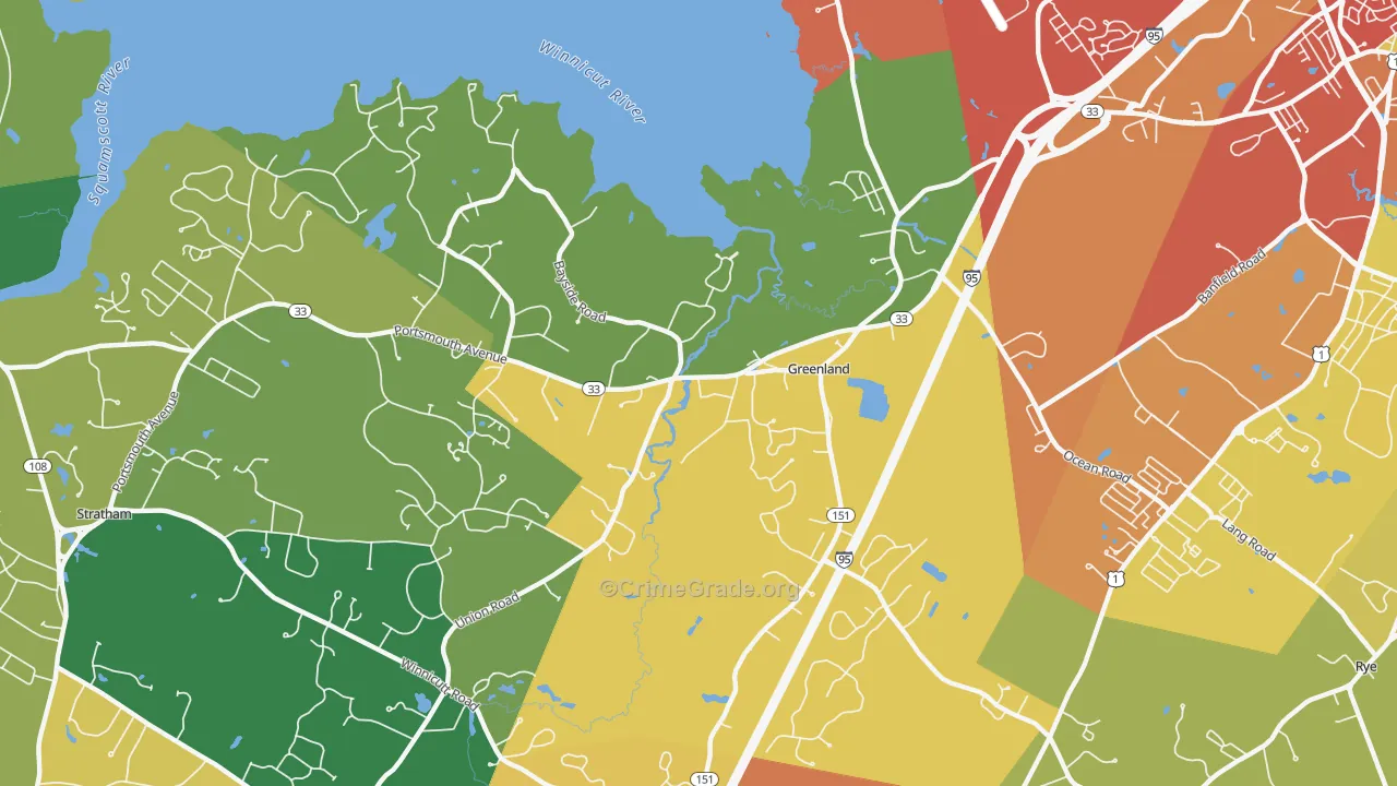 03840, NH Map of Drug-Related Crime Rates