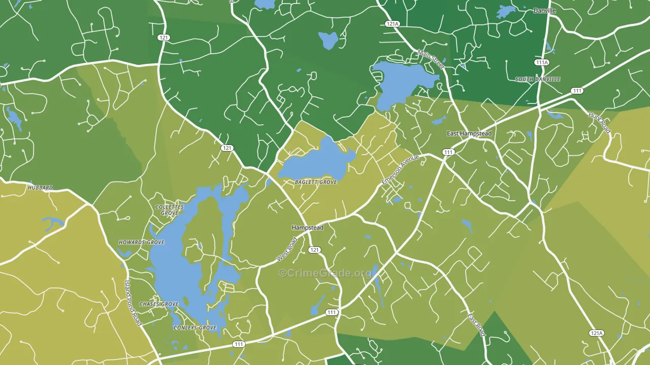 03841, NH Map of Drug-Related Crime Rates