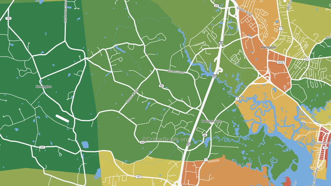 03844, NH Map of Drug-Related Crime Rates