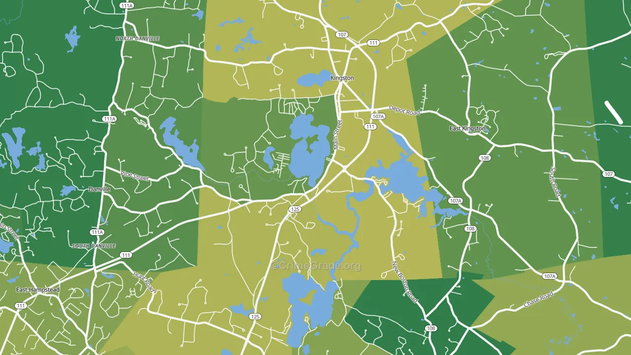 03848, NH Map of Drug-Related Crime Rates