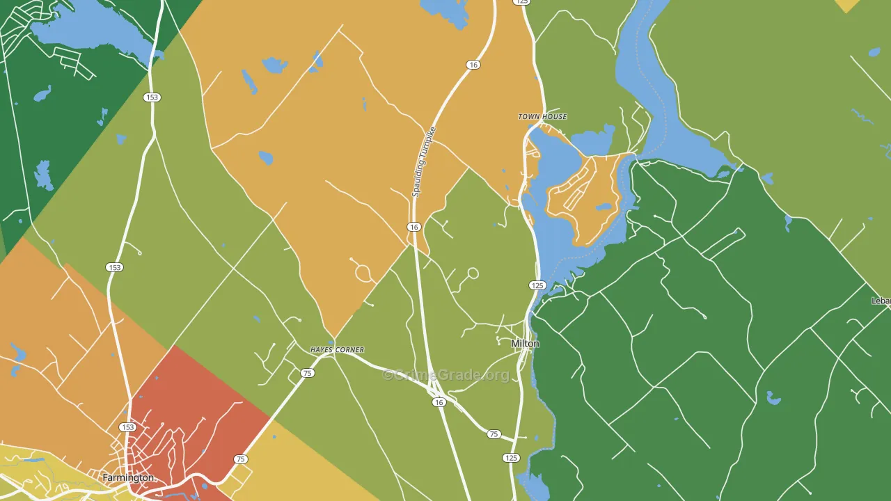 03851, NH Map of Drug-Related Crime Rates