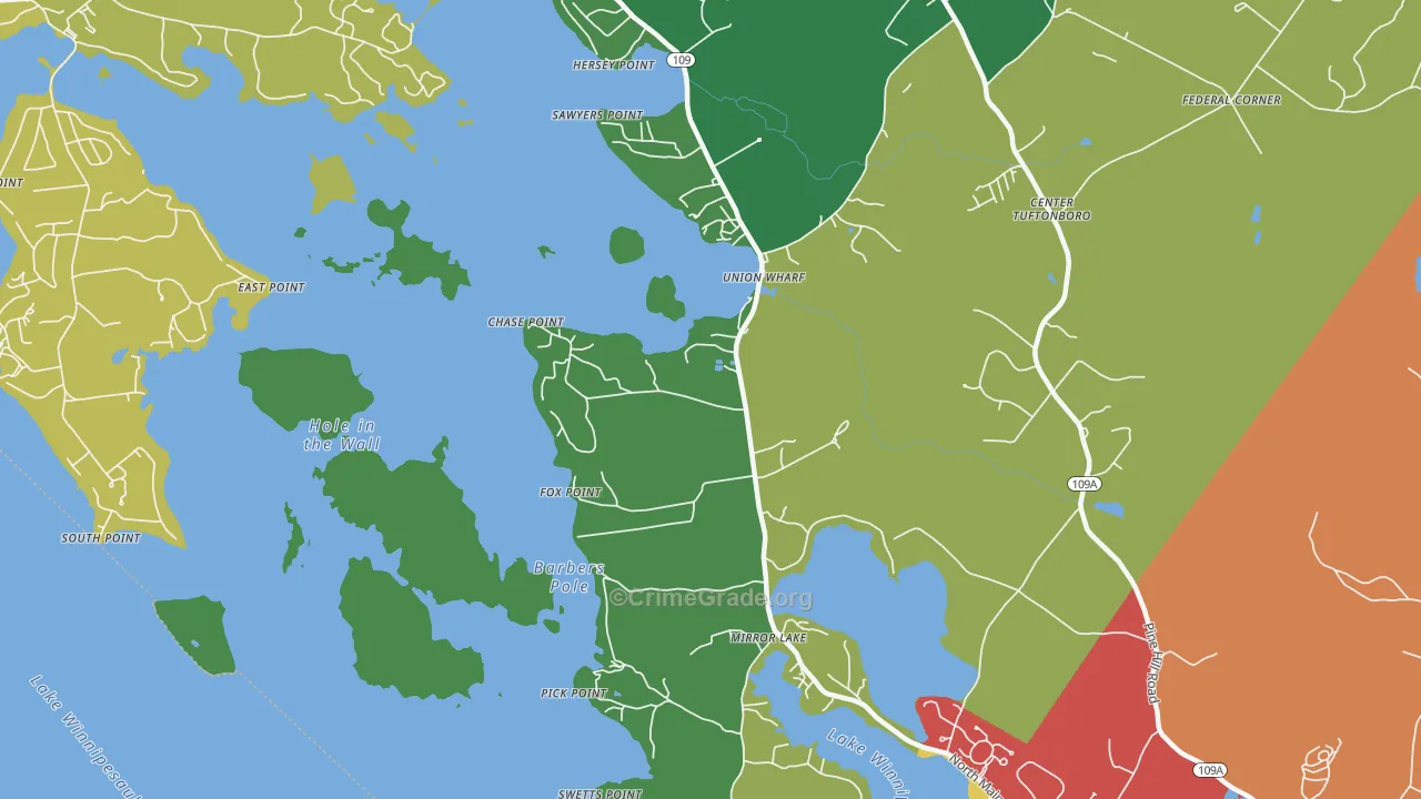 03853, NH Map of Drug-Related Crime Rates