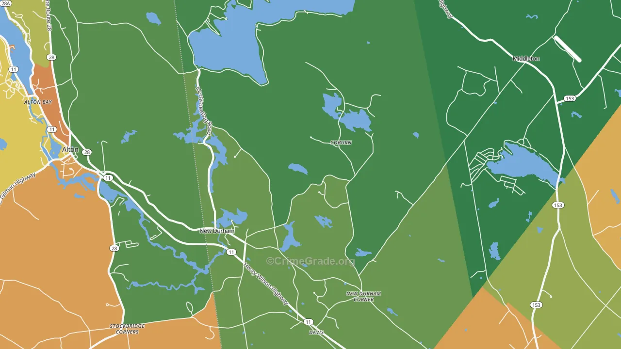 03855, NH Map of Drug-Related Crime Rates
