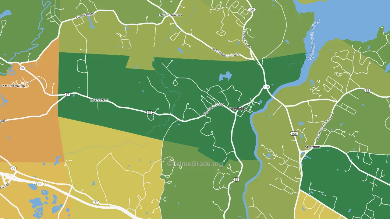 03856, NH Map of Drug-Related Crime Rates