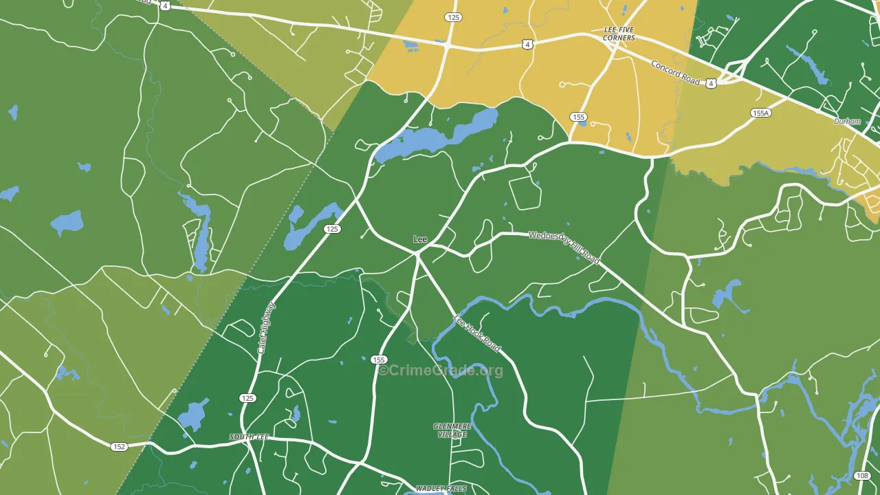03861, NH Map of Drug-Related Crime Rates